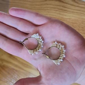 Beaded Hoop Earrings